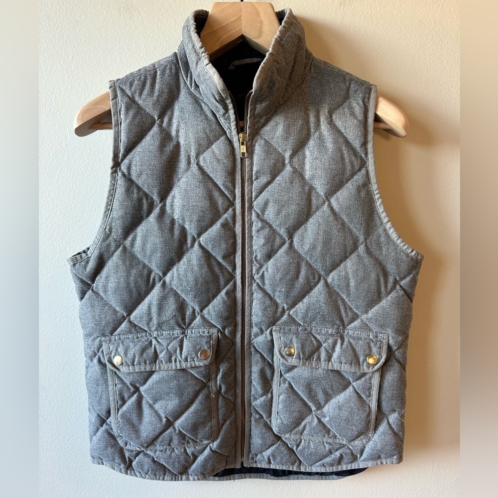 J.Crew Feather Quilted Vest